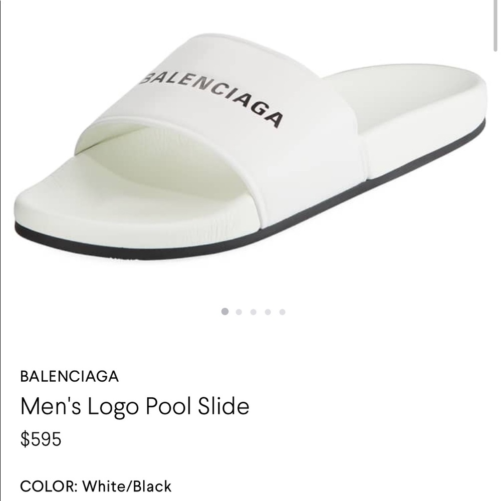 Balenciaga Men’s Leather Slides - Picture 2 of 6